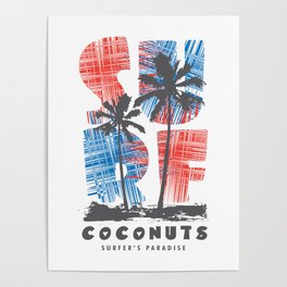 Coconuts surf paradise Poster