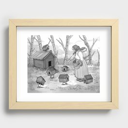 Baba Yaga and Her Chickens Recessed Framed Print