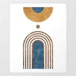 Cypress Grove Blues - Contemporary Minimalist Abstract 1 Art Print