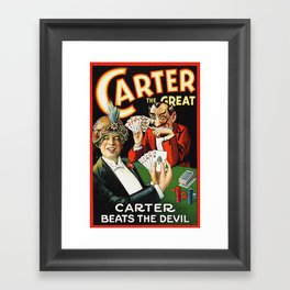 Carter The Great Magician Poster Framed Art Print