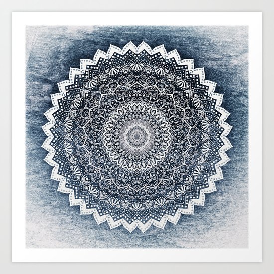 COLD WINTER MANDALA Art Print