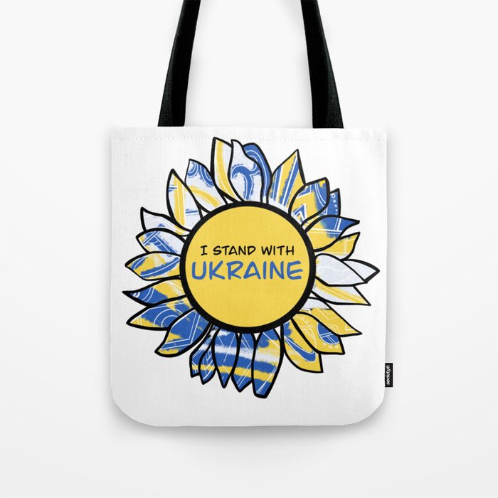 I stand with Ukraine Sunflower Tote Bag
