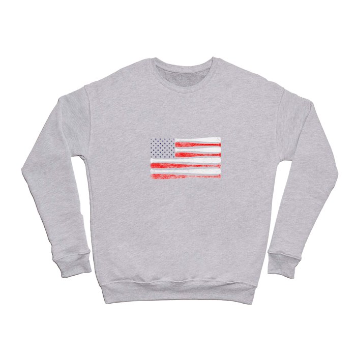 Baseball american flag gifts baseball fans 2021 Crewneck Sweatshirt