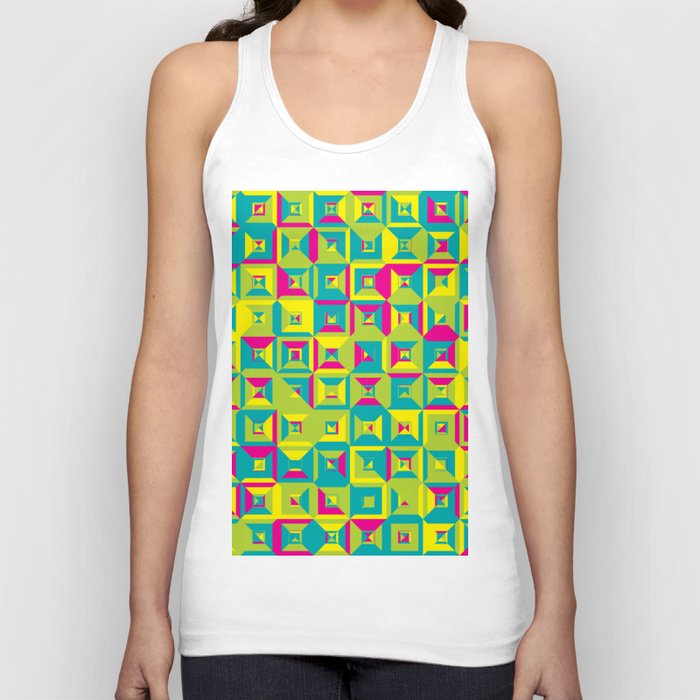 Funny Square Pattern Tank Top