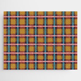 Gingham brown pattern Jigsaw Puzzle