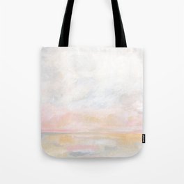 Ecstatic - Pink and Yellow Pastel Seascape Tote Bag