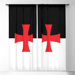Knights Templar Flag Blackout Curtain