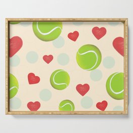 Tennis Love Pattern Serving Tray