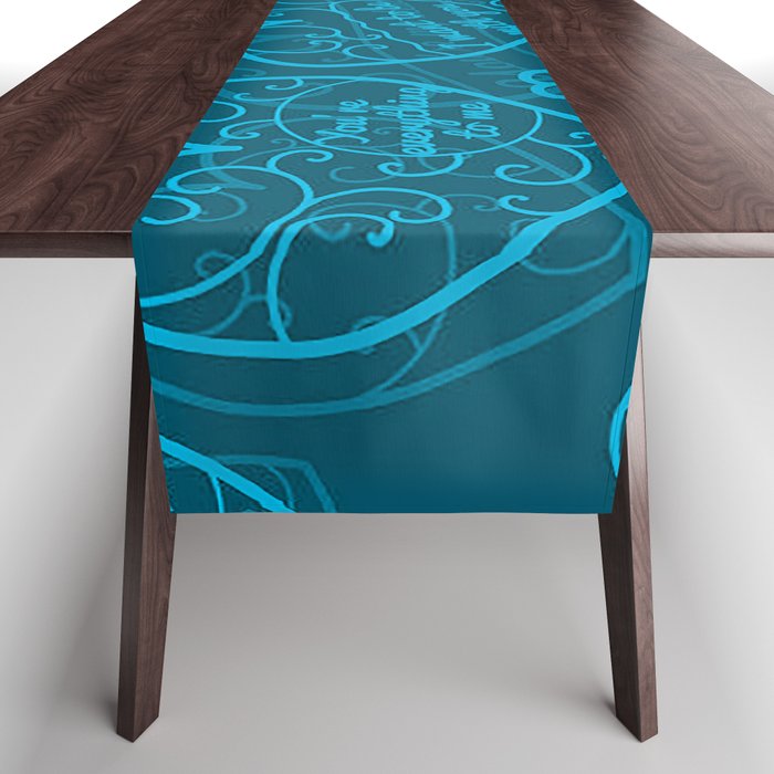 Blue Love Heart Collection Table Runner