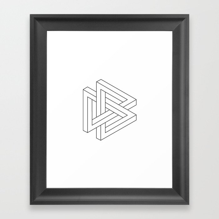 Impossible triangles Framed Art Print