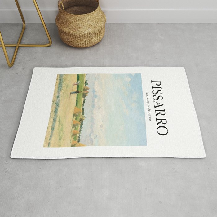 Pissarro - Landscape, Ile-de-France Rug