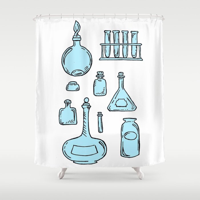 Potions Bottles Design Apothecary Glass Jars Illustration Shower