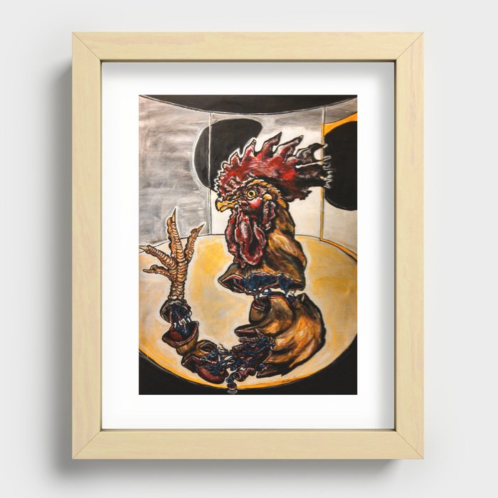 Space Rooster Recessed Framed Print