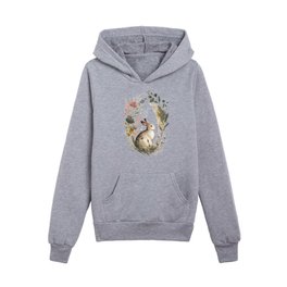 Easter Bunny Watercolor Style Illustration Kids Pullover Hoodies
