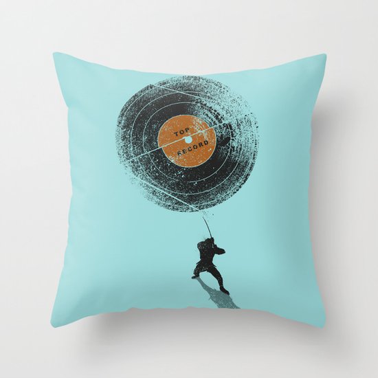 Record Breaker Throw Pillow