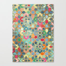 Gilt & Glory - Colorful Moroccan Mosaic Canvas Print