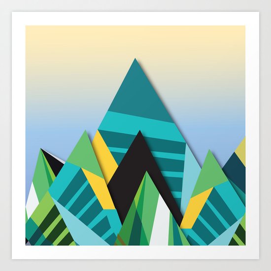 Cosmic Mountains No. 2 Art Print