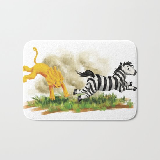 Lion & Zebra Bath Mat