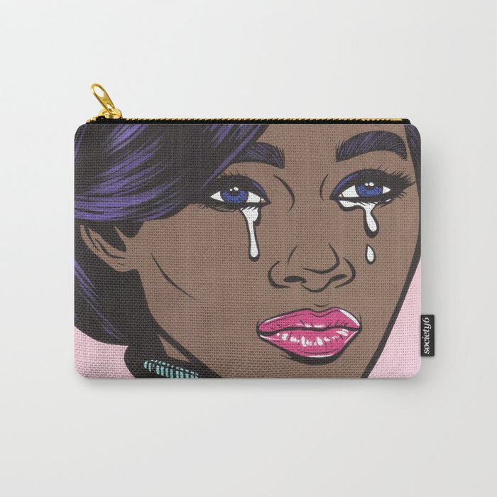 Crying Pastel African American Woman Carry-All Pouch