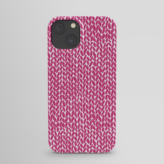 Hand Knit Hot Pink iPhone Case