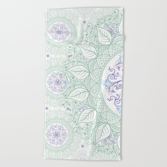 Mandaleaf - Green Beach Towel