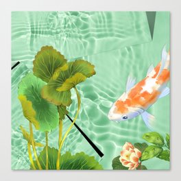 Japanese Fish Pond Canvas Print