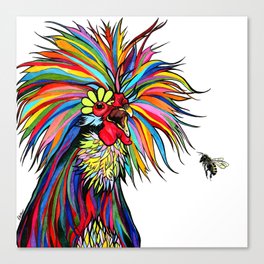 RobiniArt Chicken and Bee Canvas Print