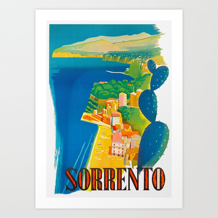Sorrento Italy ~ Vintage Travel Poster Art Print