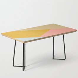Geometric Abstraction in Soft Earth Tones Coffee Table