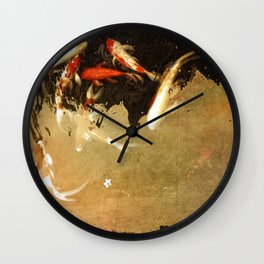 Thirteen Koi Fishes Wall Clock