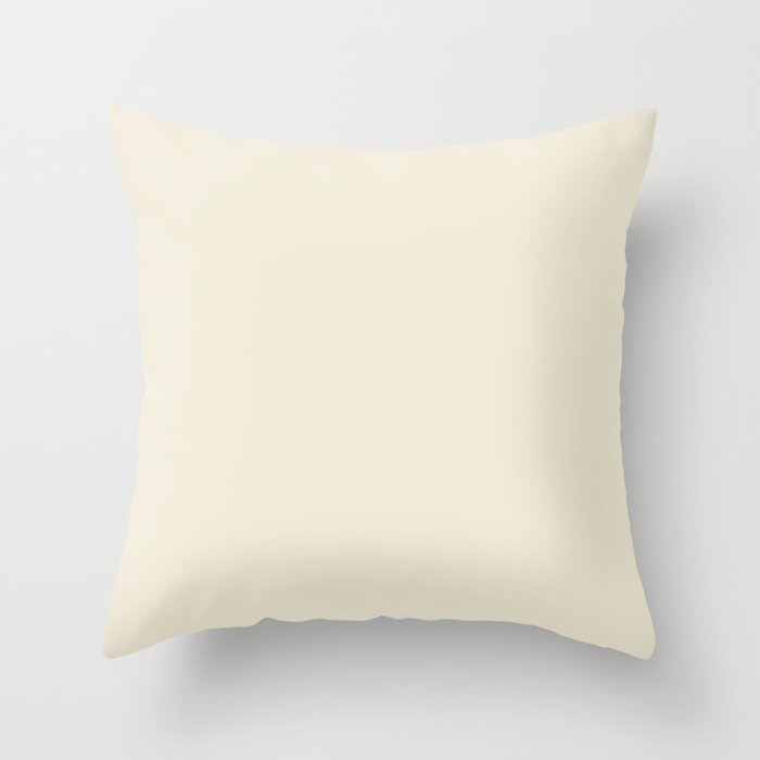 Eggshell - solid color Throw Pillow