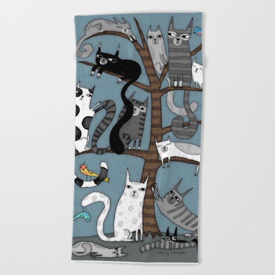 CAT TREE Beach Towel