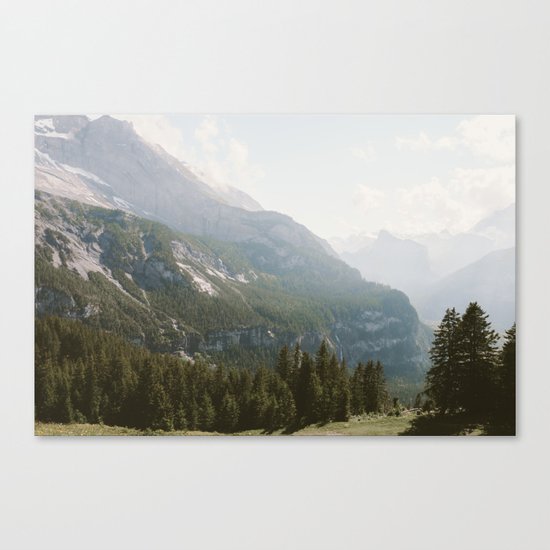 A Switzerland Mountain Valley - Landscape Photography Canvas Print