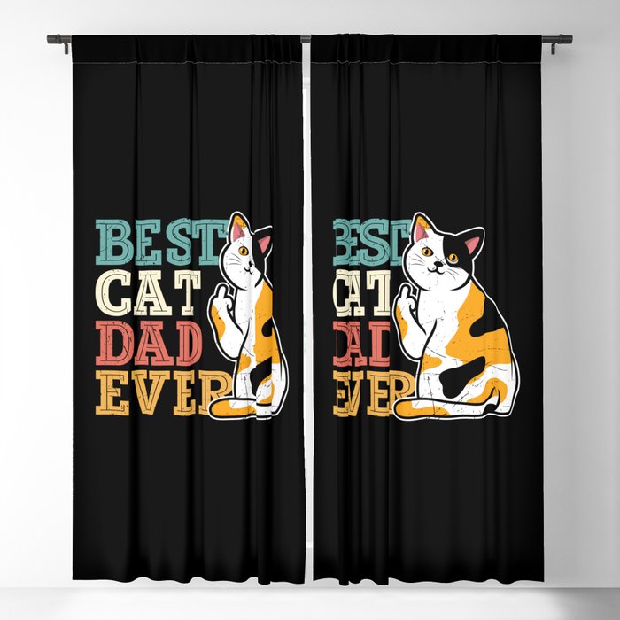 Funny Best Cat Dad Ever Blackout Curtain