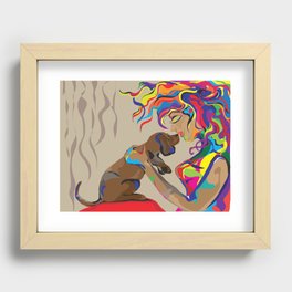 "Fall in Lust" Paulette Lust's Original, Contemporary, Whimsical, Colorful Art  Recessed Framed Print