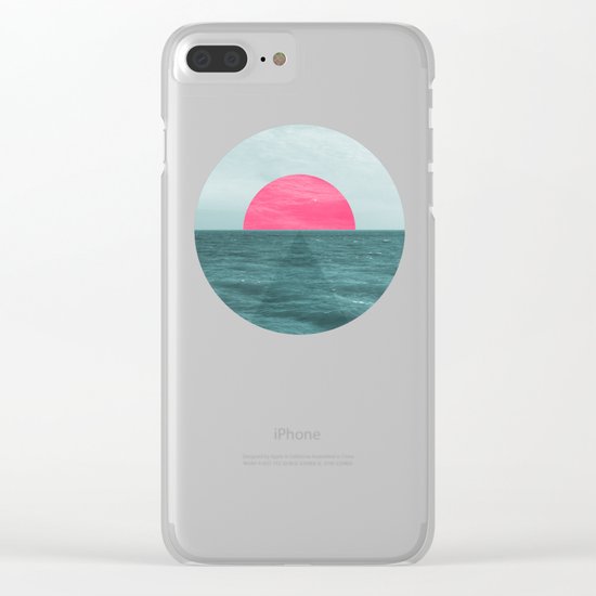 Magenta Sunset Clear iPhone Case