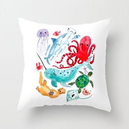Sea Animals Throw Pillows For Any Room Or Decor Style Society6