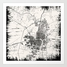 USA, Laredo City Map - america, usa, travelling, Urban, map, state, Minimal, city, world, vintage Art Print