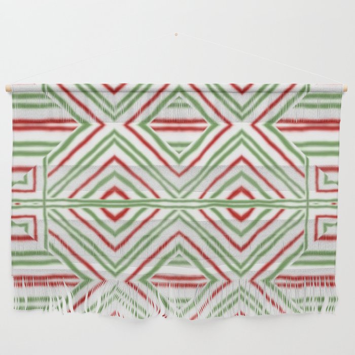 New Red & Green Holiday Pattern  Wall Hanging
