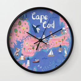 Cape Cod map Wall Clock