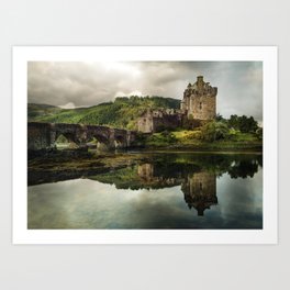 Landscape with an old castle Art Print