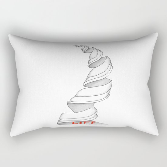 Life Spiral Zentangle Illustration Rectangular Pillow