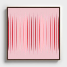 Linear Red & Pink Framed Canvas