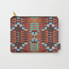 Native American Indian Tribal Mosaic Rustic Cabin Pattern Carry-All Pouch