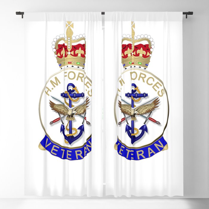 HM FORCES VETERAN BADGE. Blackout Curtain