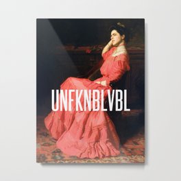 UNFKNBLVBL, Feminist Metal Print | Woman, Curated, Vintage, Funny, Feminism, Feminist, Feministart, Red, Quirky, Womenwhocurse 
