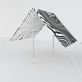 Abstract Black and White Swirl Pattern Sun Shade