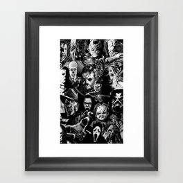 Horror Movie Collage  Framed Art Print