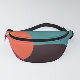 Pink Sunsets Geometric Abstract - Bybrije Fanny Pack