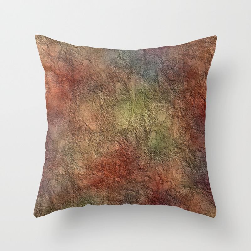 Colorful Earth Tones Brown Blue Abstract Throw Pillow By Saravalor Society6